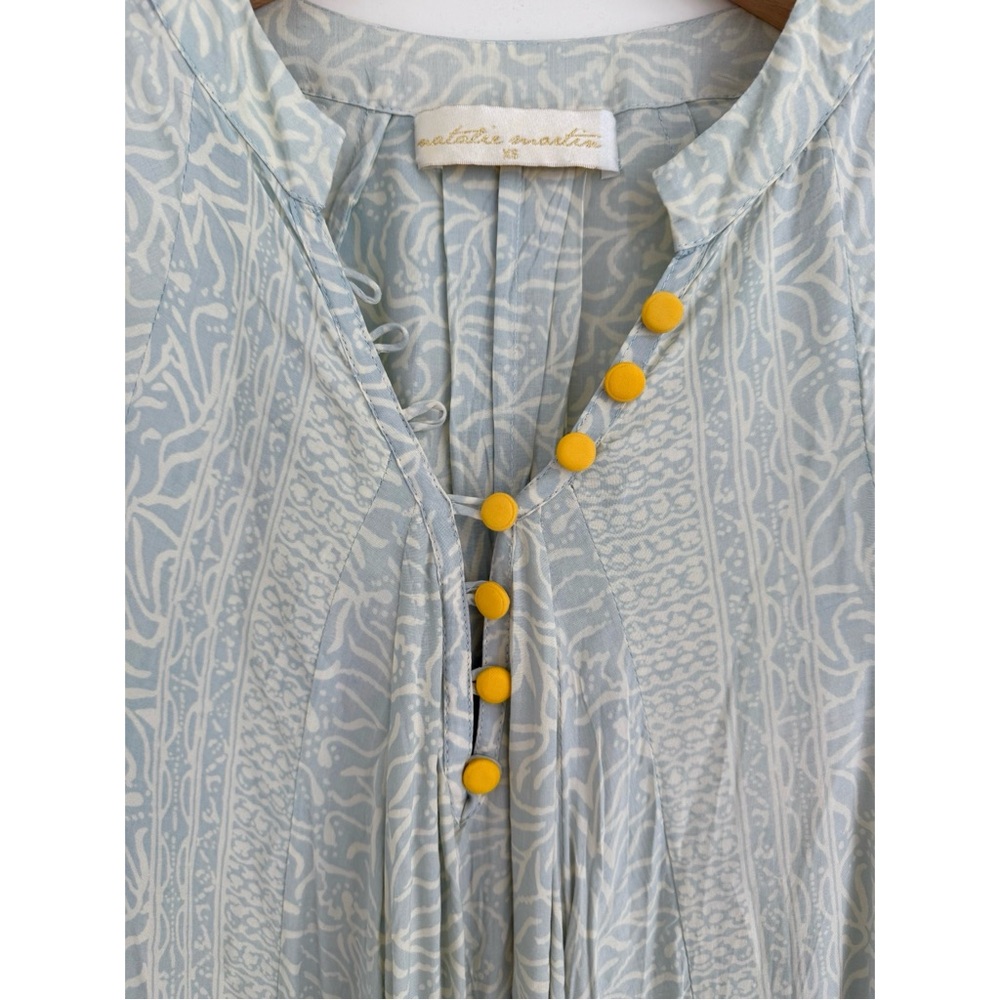 Natalie Martin Sky Blue Maxi Dress with Yellow Accents